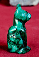 Malachite Cat Carving 🐈💚🐾