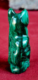 Malachite Cat Carving 🐈💚🐾