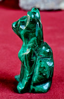 Malachite Cat Carving 🐈💚🐾