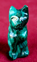 Malachite Cat Carving 🐈💚🐾