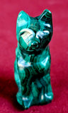 Malachite Cat Carving 🐈💚🐾