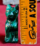 Malachite Cat Carving 🐈💚🐾