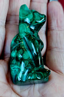 Malachite Cat Carving 🐈💚🐾