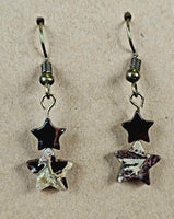 Brecciated Jasper & Red Tiger's Eye Star Silver Dangle Earrings 🌟♥️✨