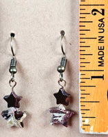 Brecciated Jasper & Red Tiger's Eye Star Silver Dangle Earrings 🌟♥️✨