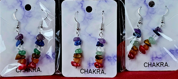 Chakra Crystal Dangle Earrings 🌈