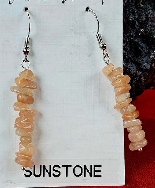 Sunstone Crystal Dangle Earrings ✨