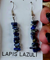 Lapis Lazuli Crystal Dangle Earrings 🔵