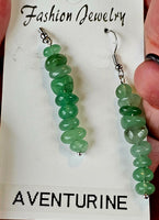 Green Aventurine Crystal Dangle Earrings 💚🍏