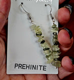 Prehnite w/Tourmaline Crystal Dangle Earrings