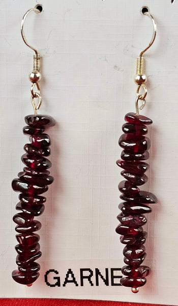 Garnet Crystal Dangle Earrings 🥰