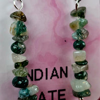 Indian Agate Crystal Earrings