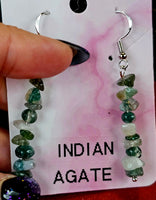 Indian Agate Crystal Earrings