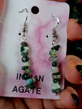 Indian Agate Crystal Earrings