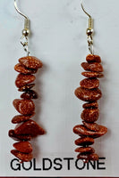 Goldstone Crystal Dangle Earrings 🧡✨