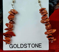 Goldstone Crystal Dangle Earrings 🧡✨