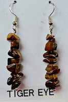 Tiger's Eye Crystal Dangle Earrings 🧡👁️