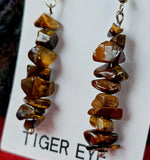 Tiger's Eye Crystal Dangle Earrings 🧡👁️