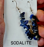 Sodalite Crystal Dangle Earrings