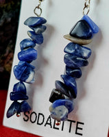 Sodalite Crystal Dangle Earrings