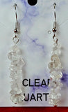 Clear Quartz Crystal Dangle Earrings