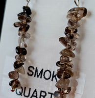 Smokey Quartz Crystal Dangle Earrings 🩶🖤🩶