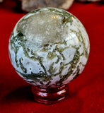 Tree Agate Crystal Sphere 💚 🔮🤍🌳