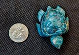 Blue Apatite Crystal Turtle Carving 💙🐢🔵