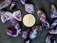 High Quality Chevron Amethyst Crystal Tumble ☪️👾💜