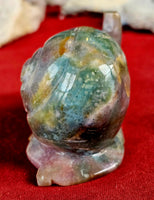 Ocean Jasper Crystal Snail #2🪸💗🐌💚🌊