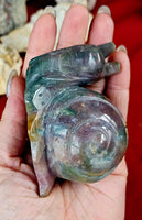 Ocean Jasper Crystal Snail #2🪸💗🐌💚🌊