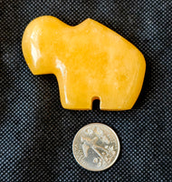 Yellow Calcite Bison Carving 🦬💛