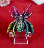 Rainbow Titanium Bismuth Spider Carving 🕸️ 🕷️ 🌈✨