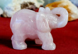 Rose Quartz Crystal Elephant Carving 🐘🩷✨