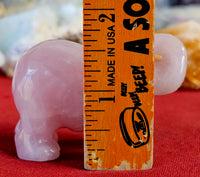 Rose Quartz Crystal Elephant Carving 🐘🩷✨