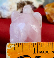 Rose Quartz Crystal Elephant Carving 🐘🩷✨