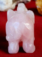 Rose Quartz Crystal Elephant Carving 🐘🩷✨