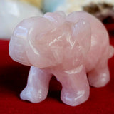 Rose Quartz Crystal Elephant Carving 🐘🩷✨