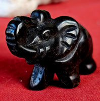 Gold Sheen Obsidian Crystal Elephant Figurine 💛🐘🖤