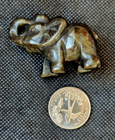 Gold Sheen Obsidian Crystal Elephant Figurine 💛🐘🖤