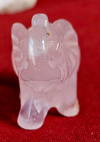 Rose Quartz Crystal Elephant Figurine 🐘🌹🩷