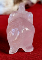 Rose Quartz Crystal Elephant Figurine 🐘🌹🩷