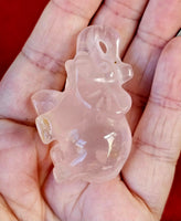 Rose Quartz Crystal Elephant Figurine 🐘🌹🩷