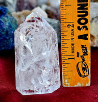 Fire & Ice Crackle Quartz Crystal Point