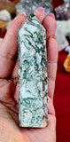 Tree Agate Crystal Tower 🤍💚🤍