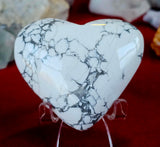 Howlite Crystal Puffy Heart 💗