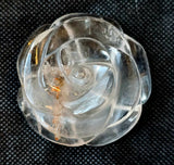 Clear Quartz Crystal 3D Rose Carving 🌹