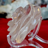 Clear Quartz Crystal 3D Rose Carving 🌹