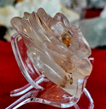 Clear Quartz Crystal 3D Rose Carving 🌹