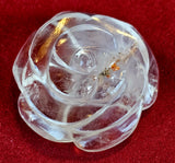 Clear Quartz Crystal 3D Rose Carving 🌹